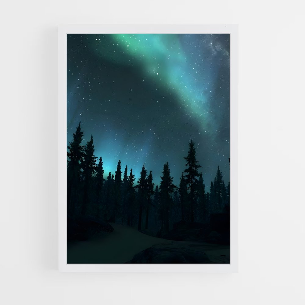 Poster Aurora borealis envoûtante – affiche Univers (vue 3)